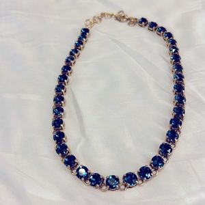 J. Crew Super Sparkly blue crystal necklace